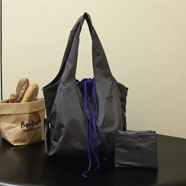Large-Capacity Waterproof Folding Hand-Held Shopping Bag