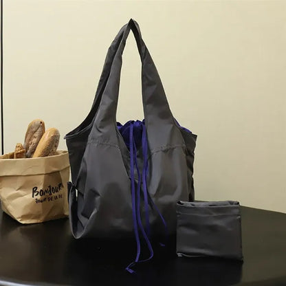 Large-Capacity Waterproof Folding Hand-Held Shopping Bag