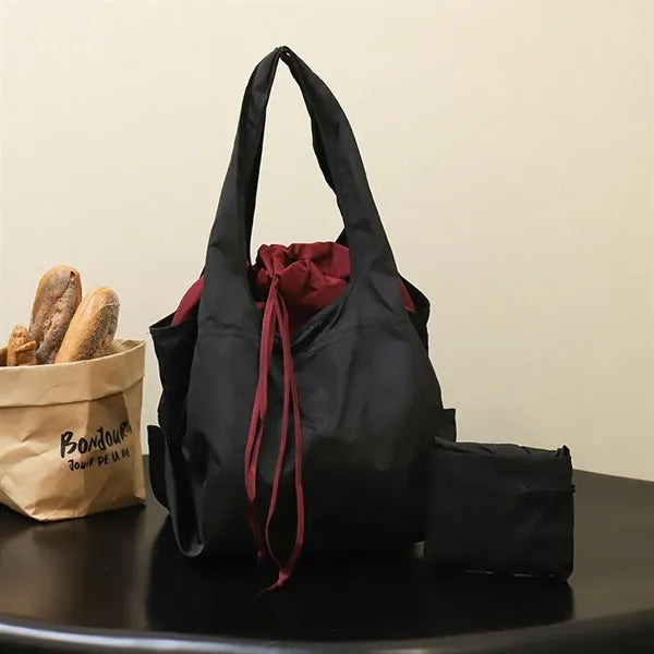 Large-Capacity Waterproof Folding Hand-Held Shopping Bag