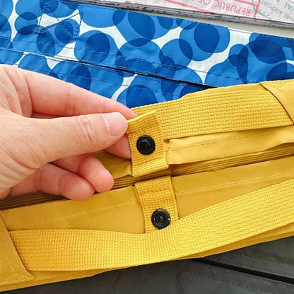 Eco-Friendly Accordion Folding Fabric Bag With Snap Buttons