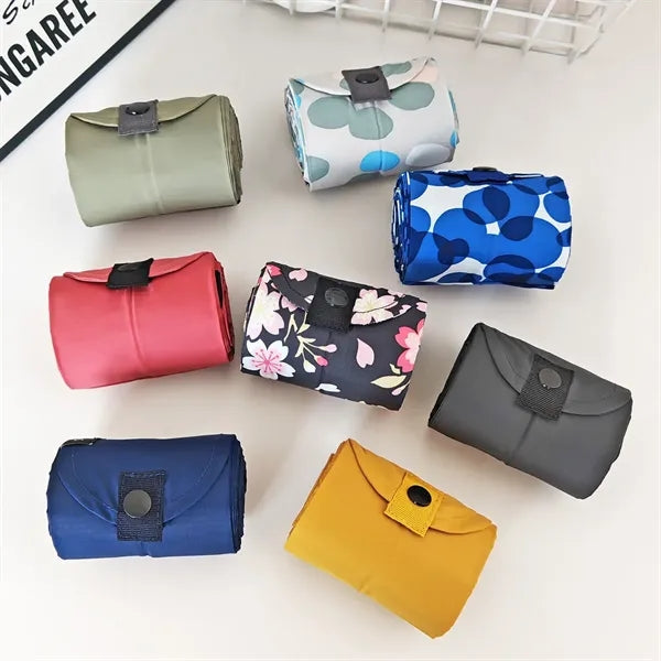 Eco-Friendly Accordion Folding Fabric Bag With Snap Buttons