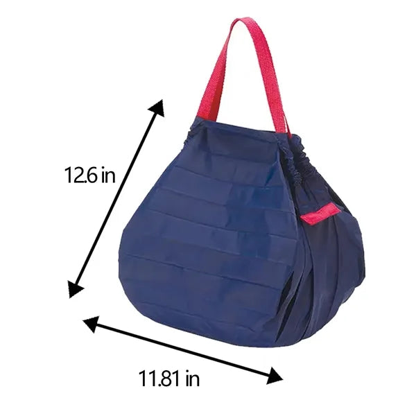 Eco-Friendly Accordion Folding Fabric Bag With Snap Buttons