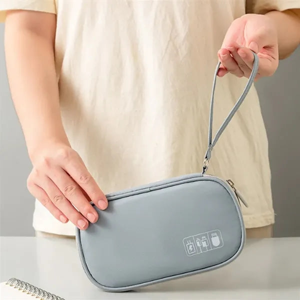 Waterproof Compartment Handheld Data Cable Storage Bag