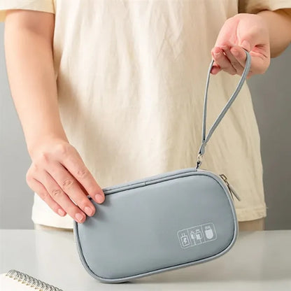 Waterproof Compartment Handheld Data Cable Storage Bag