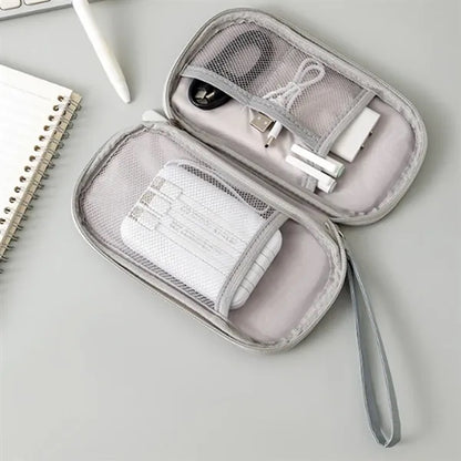 Waterproof Compartment Handheld Data Cable Storage Bag