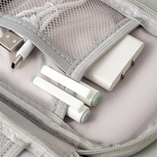 Waterproof Compartment Handheld Data Cable Storage Bag