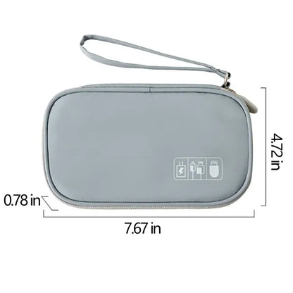 Waterproof Compartment Handheld Data Cable Storage Bag