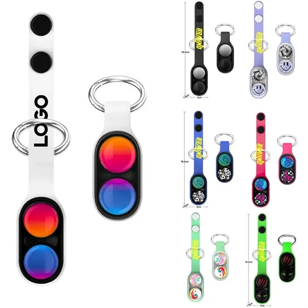 Magnetic Slider Fidget Sensory Stress Relief Keychain Toy