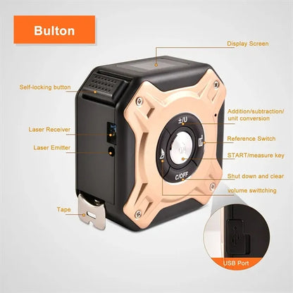 Three-In-One Rechargeable Infrared Laser Rangefinder