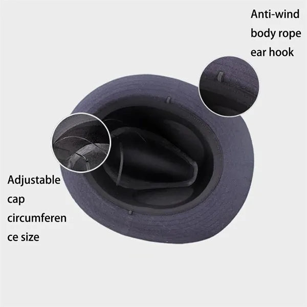 Casual UV Protection Linen-Style Solid Fedora Sun Hat