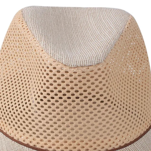 Casual UV Protection Linen-Style Solid Fedora Sun Hat