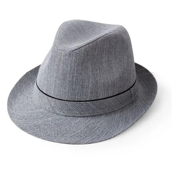 Casual UV Protection Linen-Style Solid Fedora Sun Hat