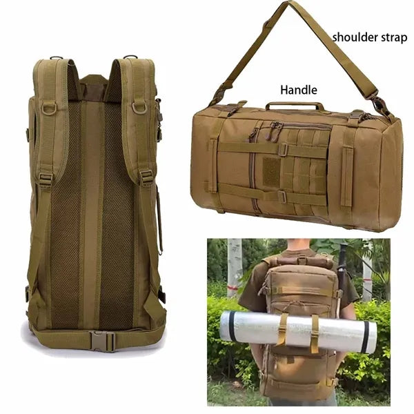2 in 1 Convert Camo Tactical Molle Rucksack Coyote Backpack