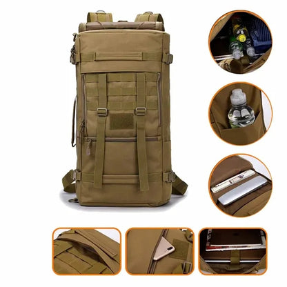 2 in 1 Convert Camo Tactical Molle Rucksack Coyote Backpack