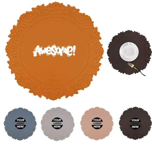 Custom Round Leather Coaster & Table Placemat,Waterproof