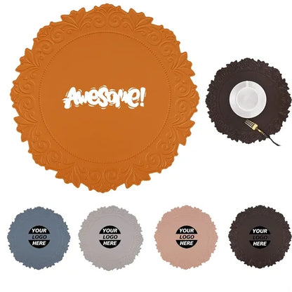 Custom Round Leather Coaster & Table Placemat,Waterproof