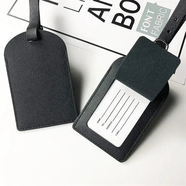 PU Leather Travel Accessories Boarding Luggage Tags