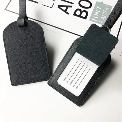 PU Leather Travel Accessories Boarding Luggage Tags