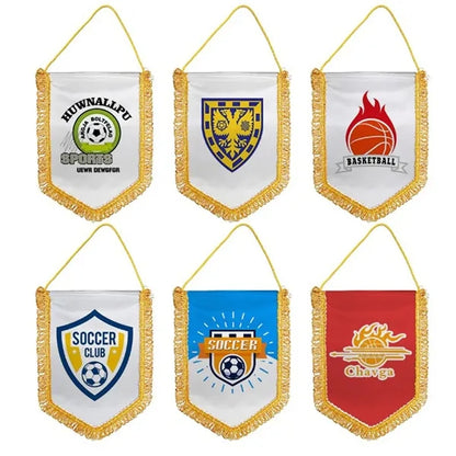 DIY Blank Pennant Soccer Baseball Football Rugby Club Flags