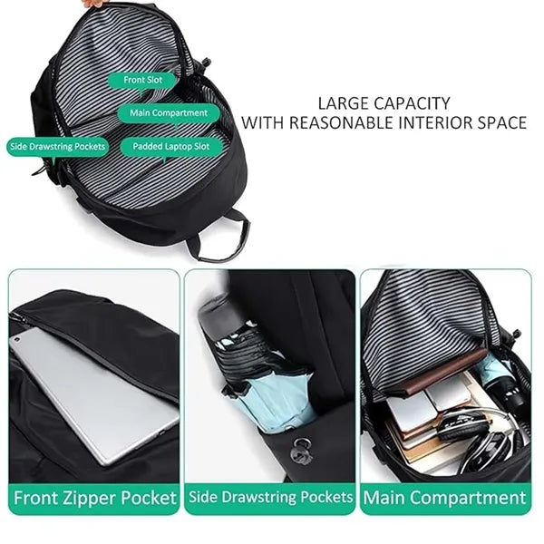 Large USB Travel Business Computer Laptop Bag Backpack