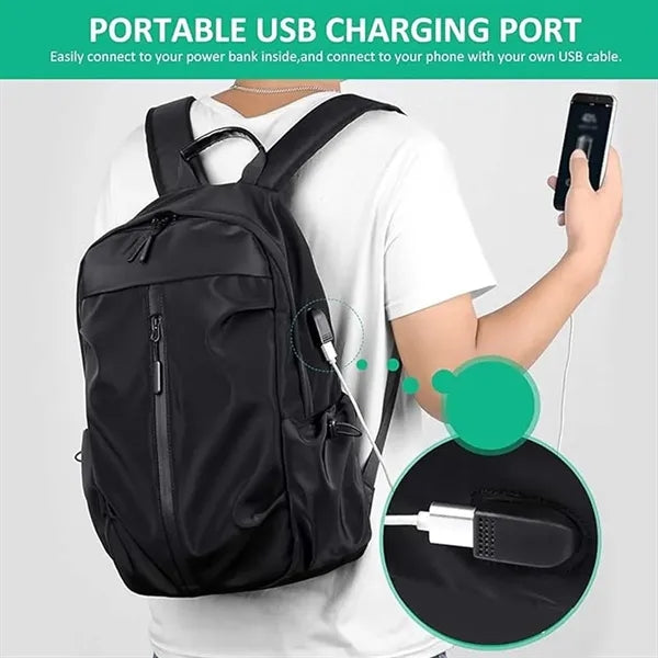 Large USB Travel Business Computer Laptop Bag Backpack