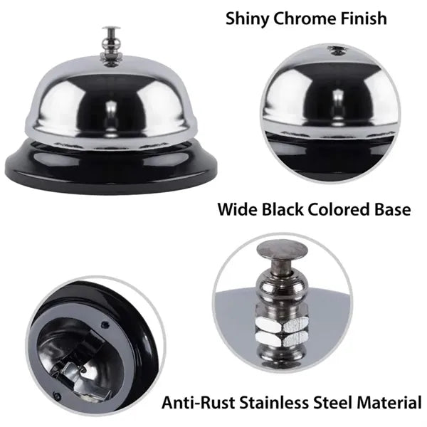 Classic Service Bell Gleaming Stainless Steel