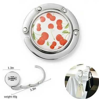Foldable Bag Hook With Magnetic Closure & Non-Slip Pad
