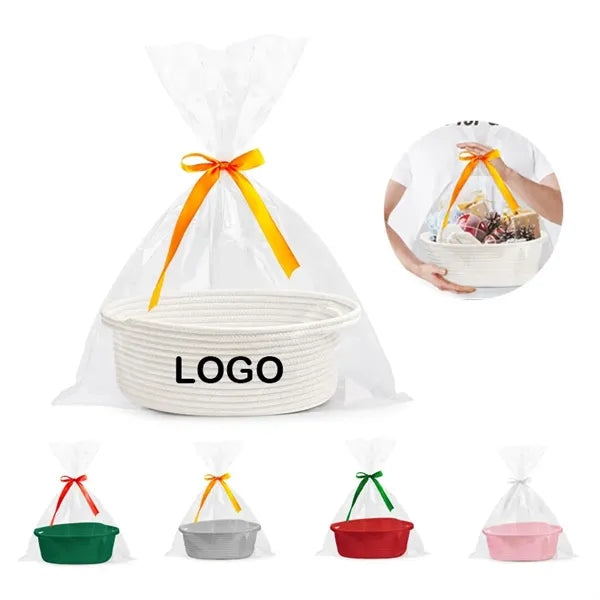 Oval Cotton Rope Storage Basket
