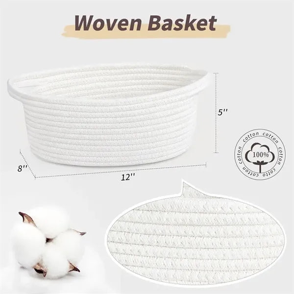 Oval Cotton Rope Storage Basket