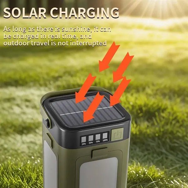 Outdoor solar foldable waterproof flashlight camping lantern