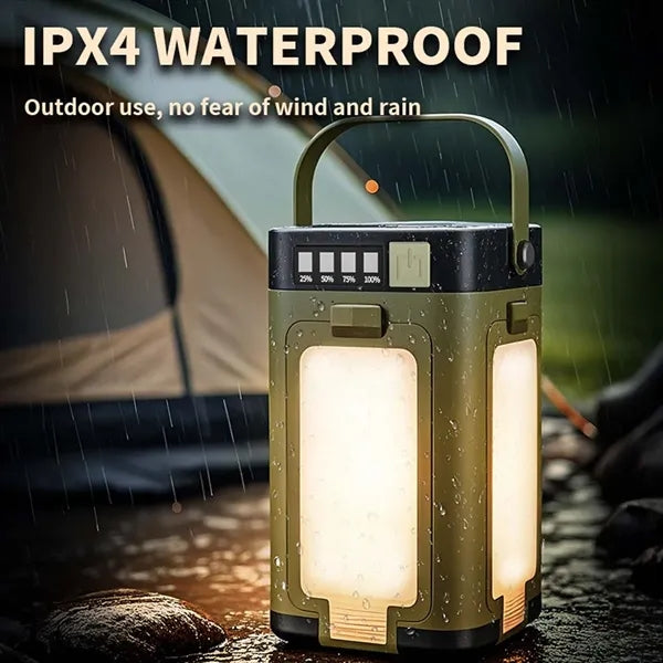 Outdoor solar foldable waterproof flashlight camping lantern
