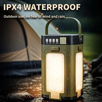 Outdoor solar foldable waterproof flashlight camping lantern
