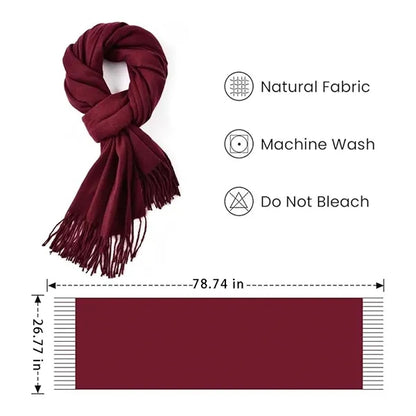 Christmas gift warm soft classic tassel winter scarf shawl