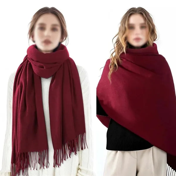 Christmas gift warm soft classic tassel winter scarf shawl