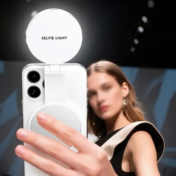 Adjustable compact mirror magnetic phone selfie light