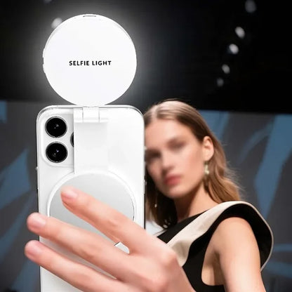 Adjustable compact mirror magnetic phone selfie light