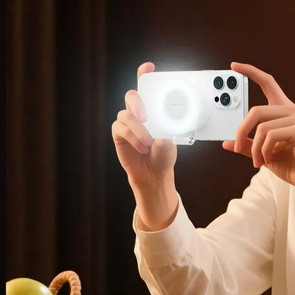 Adjustable compact mirror magnetic phone selfie light