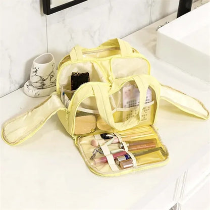 Travel essentials spacious makeup organizer toiletry bag