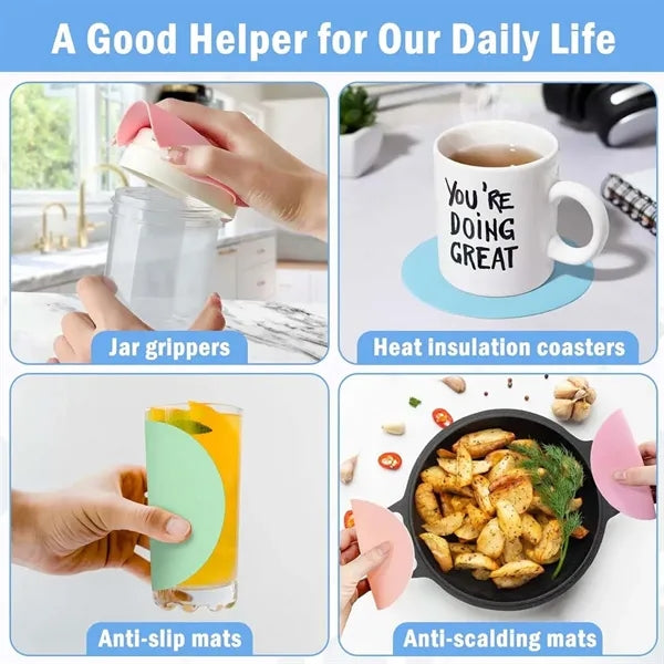 Kitchen gadgets non-slip silicone pad jar opener gripper