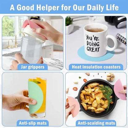 Kitchen gadgets non-slip silicone pad jar opener gripper