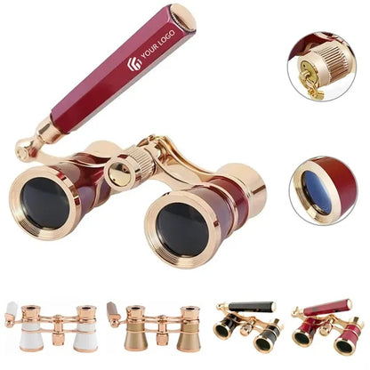 Portable Retro Concert Opera Glasses Binoculars with Handle
