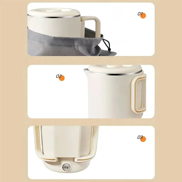 Portable Collapsible Travel Stainless Steel Electric Kettle