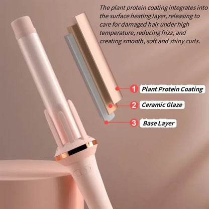 Portable 4 temperatures fast-heating automatic curling iron