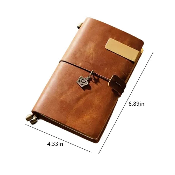Retro pendants leather traveler daily gifts journal notebook