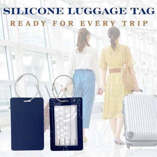 Travel essential cruise customizable silicone luggage tag