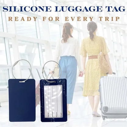 Travel essential cruise customizable silicone luggage tag