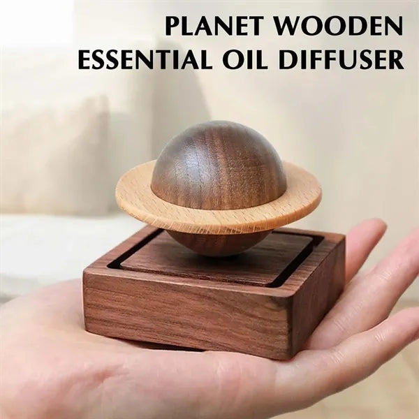Home office desk decor planet wooden essential oil diffuser