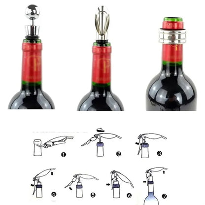 Barware kitchen gift box drip ring wine bottle opener set