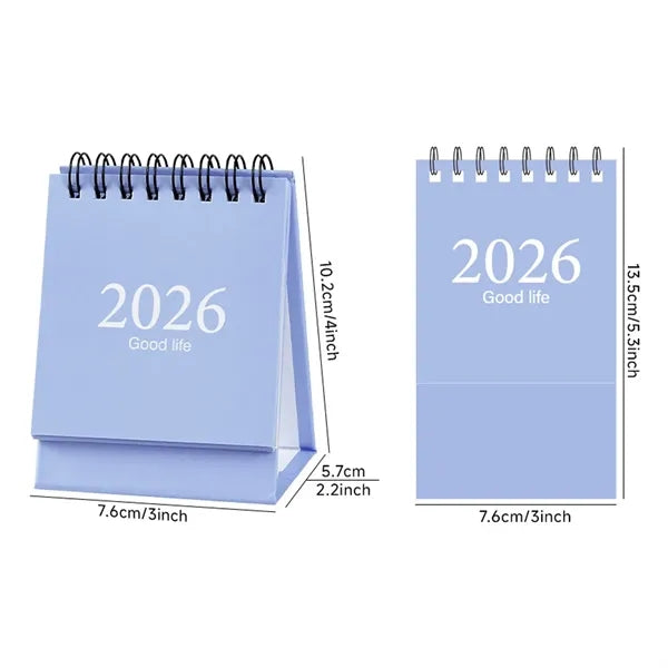 Home office school monthly small mini desk calendar 2026