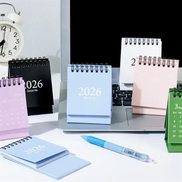 Home office school monthly small mini desk calendar 2026